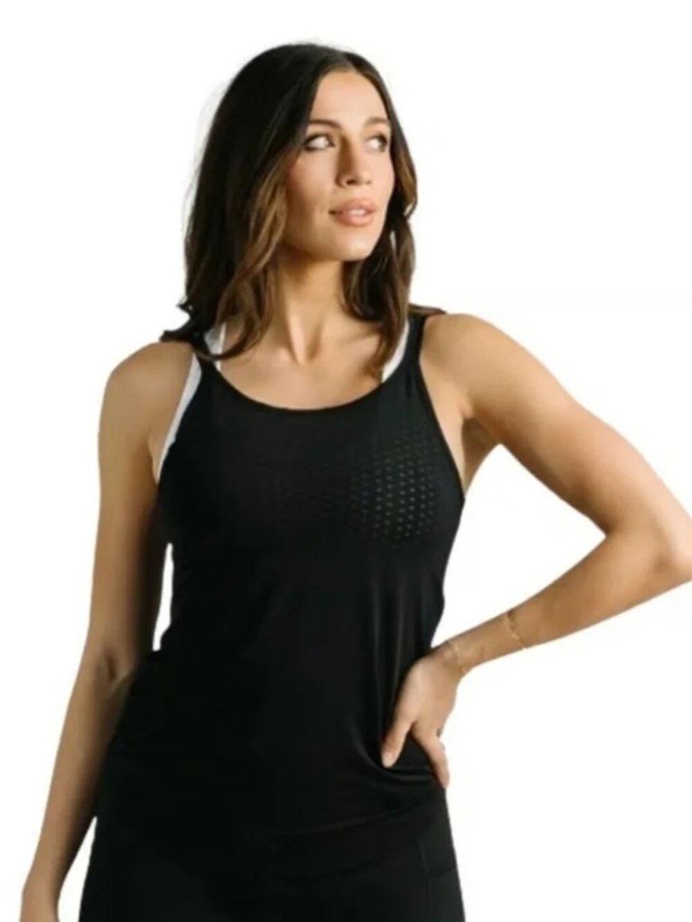 Zyia Black T-Barre Tank-2 - NWT